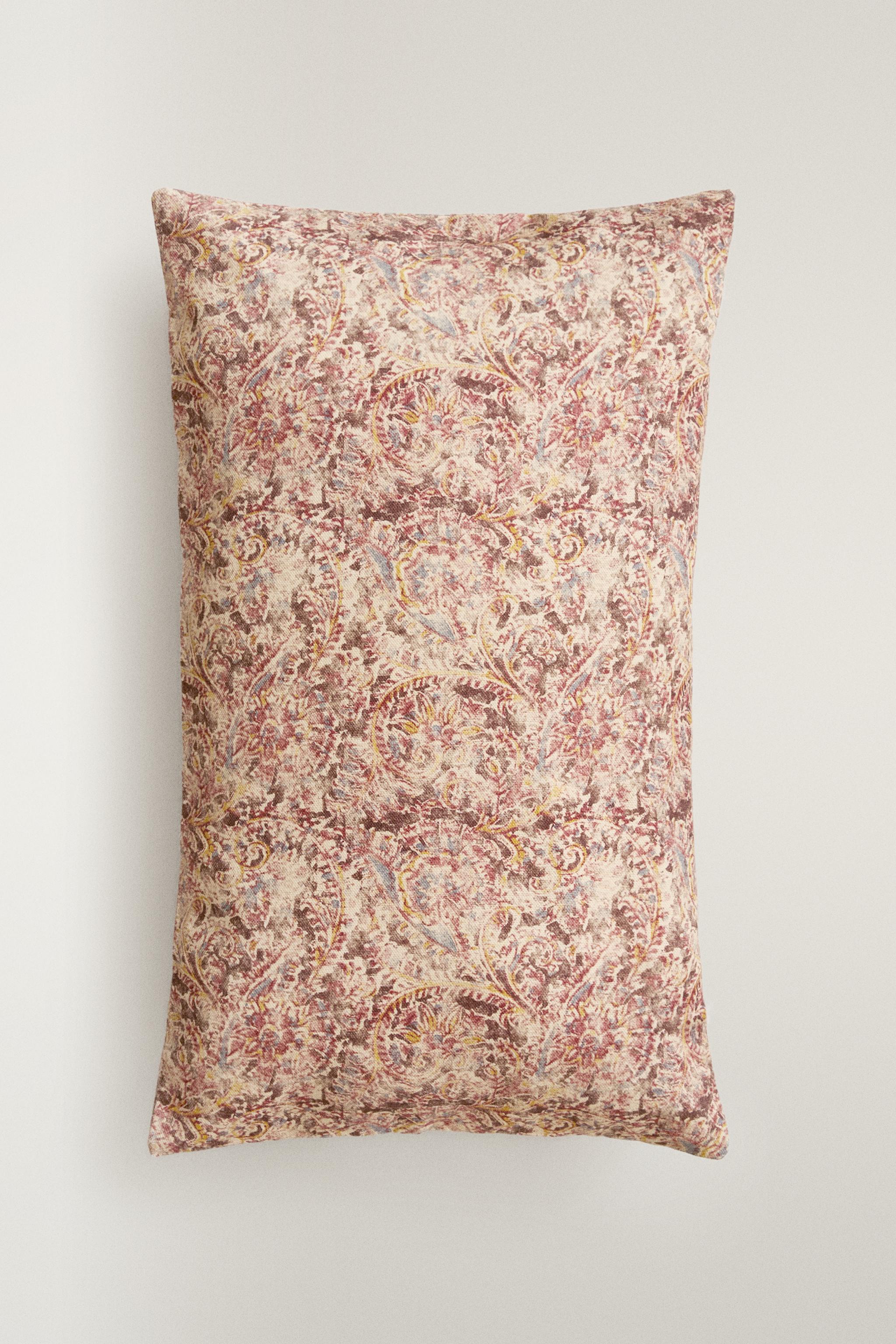 HOUSSE DE COUSSIN FLEURS